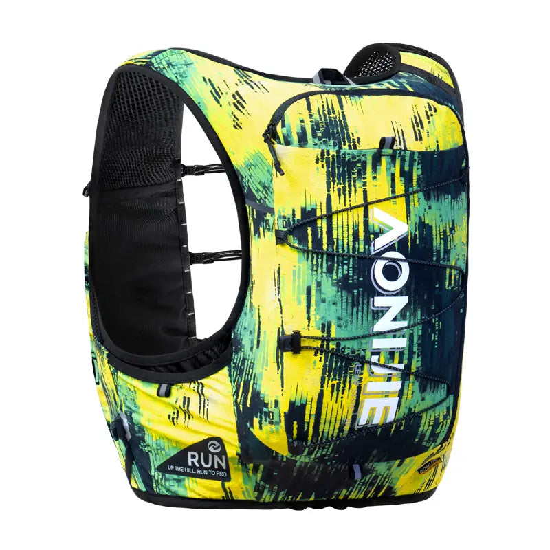 Mochila para Trail Running 10L - Amarillo/Verde + ¡ENVÍO 🚚 GRATIS!