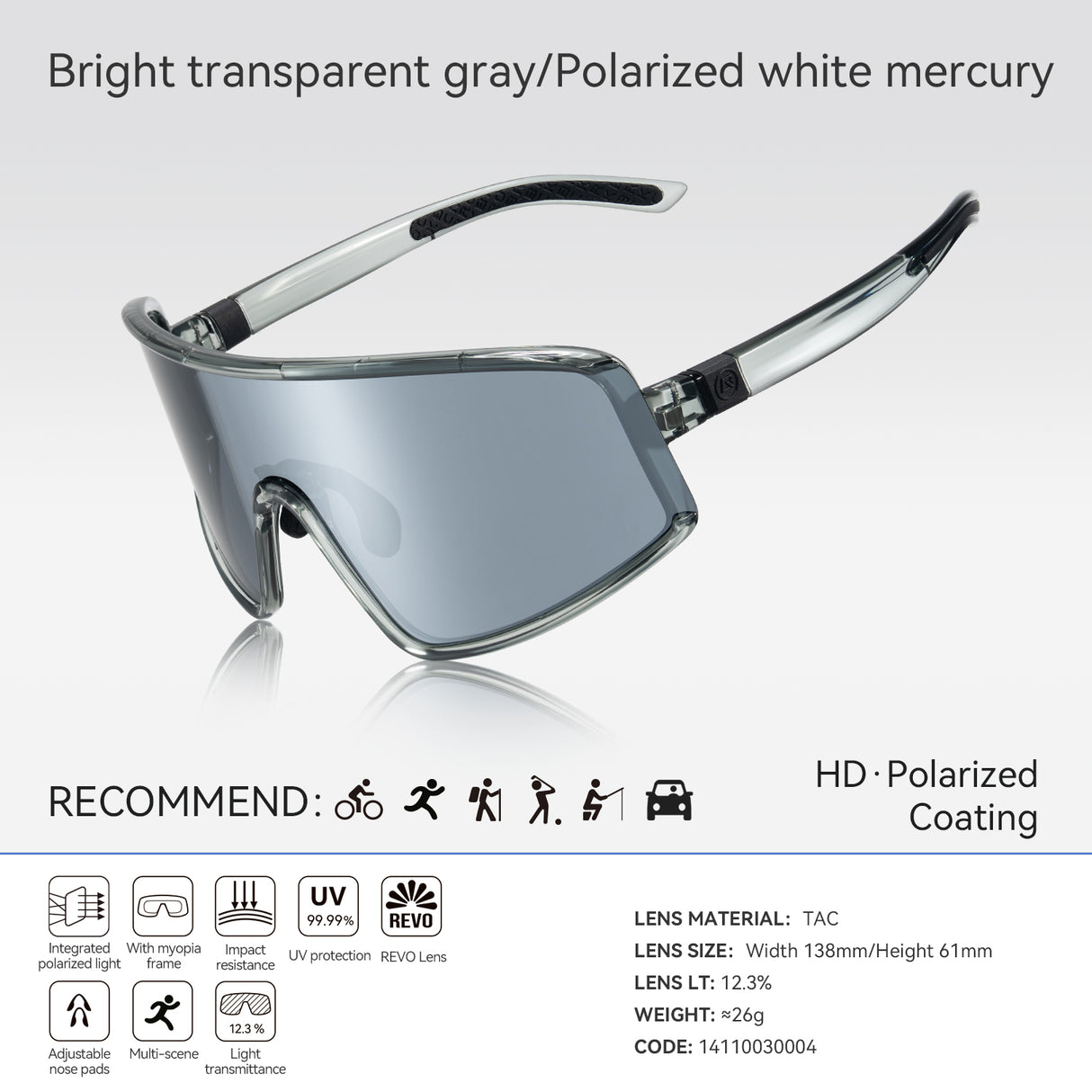 Lentes de Running / Ciclismo - Antiempañante - ROCKBROS - SP376