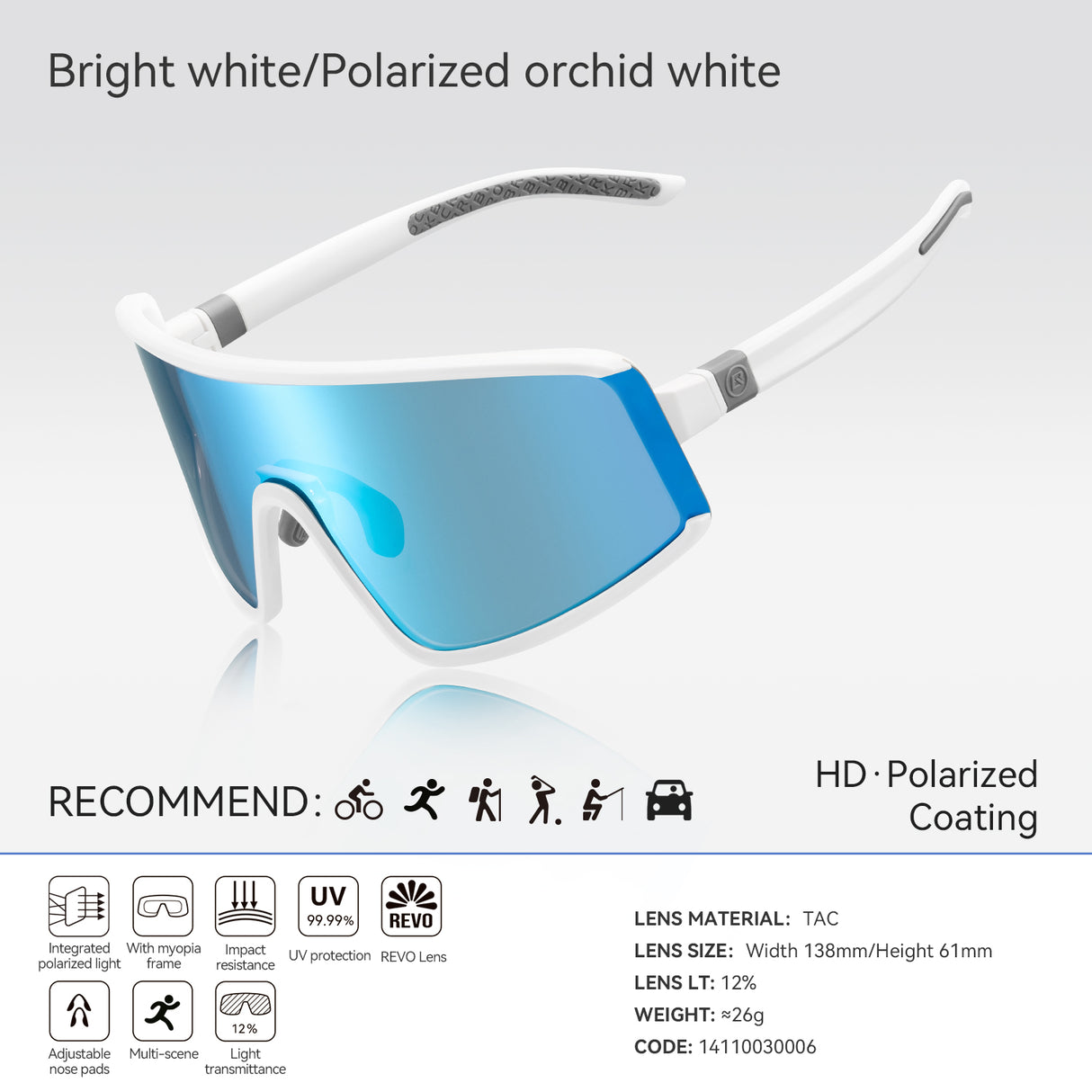 Lentes de Running / Ciclismo - Antiempañante - ROCKBROS - SP376