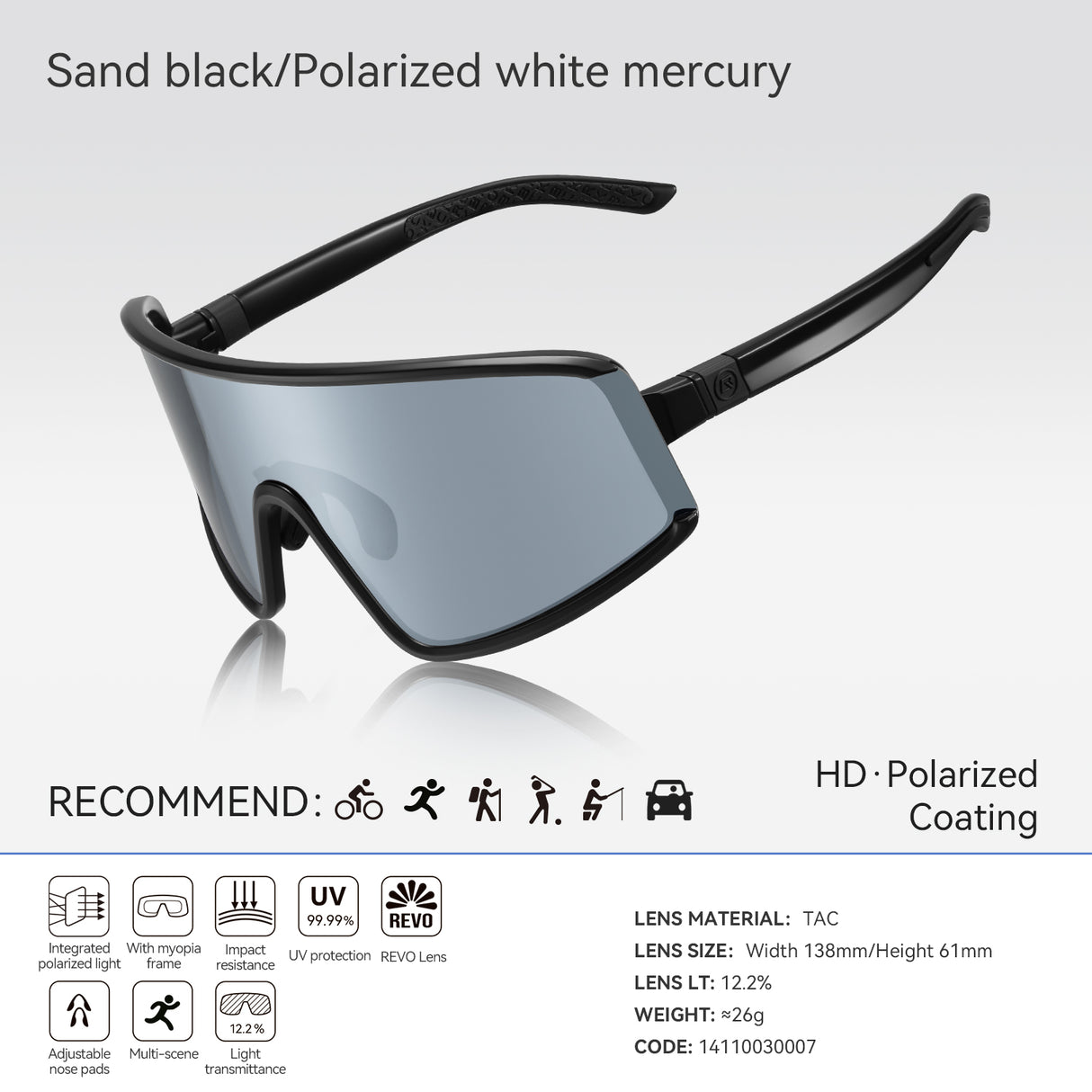 Lentes de Running / Ciclismo - Antiempañante - ROCKBROS - SP376