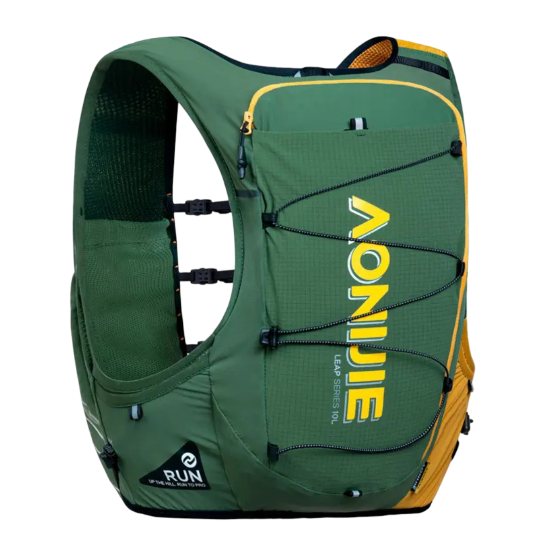 Mochila para Trail Running 10L - Verde / Amarillo + ¡ENVÍO 🚚 GRATIS!