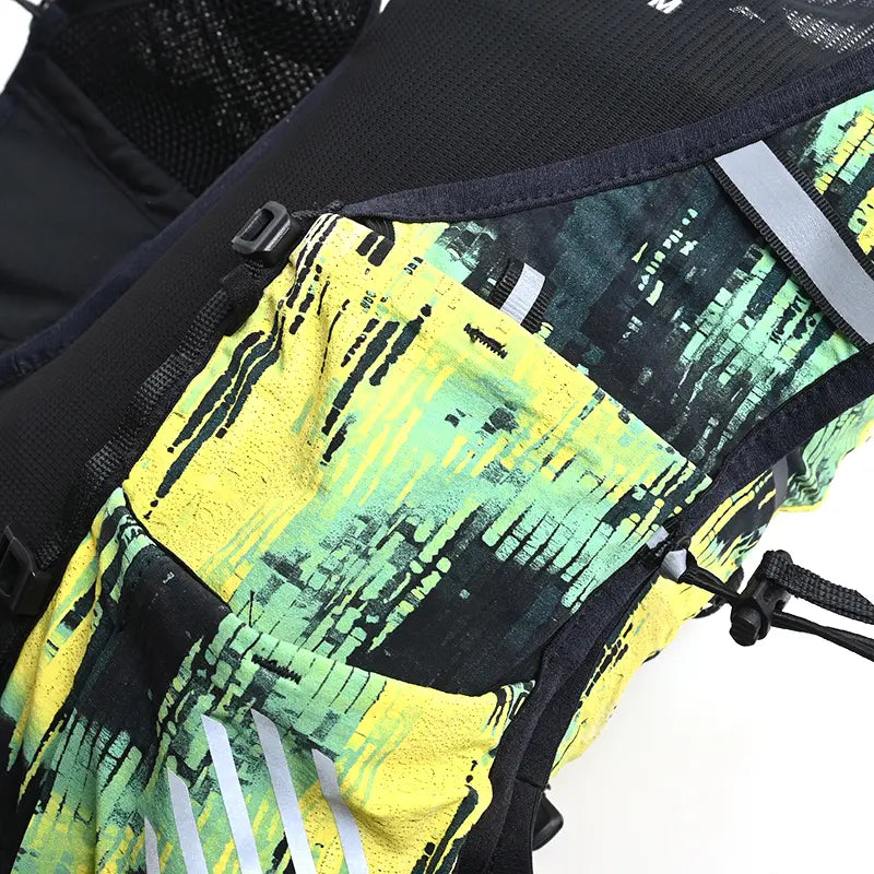 Mochila para Trail Running 10L - Amarillo/Verde + ¡ENVÍO 🚚 GRATIS!