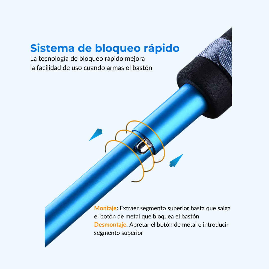 Bastones de Trekking y Trail Running Aonijie (1 par) - Aleación de Aluminio - Plegables - Vertical Z + ¡ENVÍO 🚚 GRATIS!
