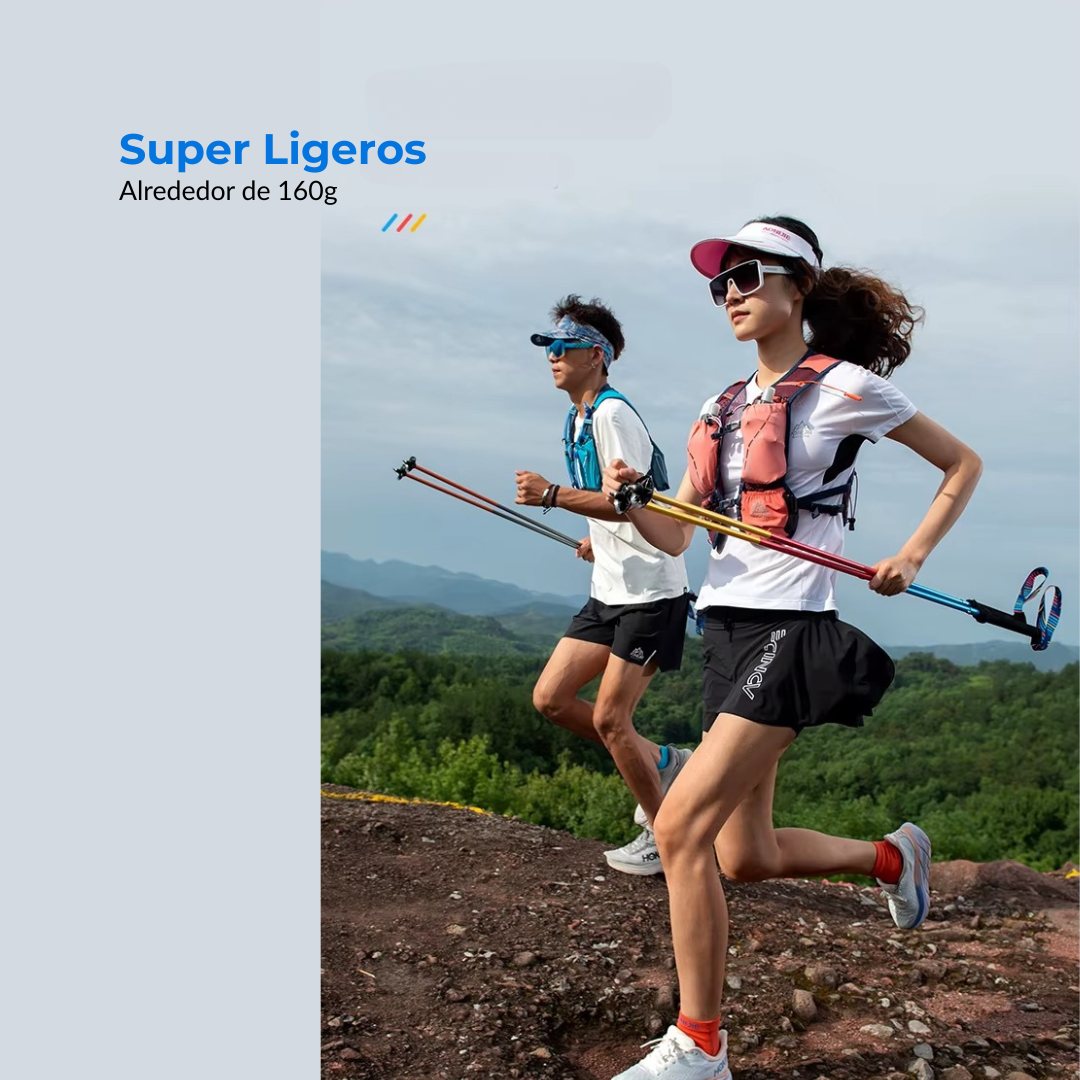 Bastones de Trekking y Trail Running Aonijie (1 par) - Aleación de Aluminio - Plegables - Vertical Z + ¡ENVÍO 🚚 GRATIS!