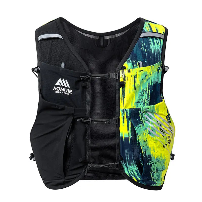 Mochila para Trail Running 10L - Amarillo/Verde + ¡ENVÍO 🚚 GRATIS!