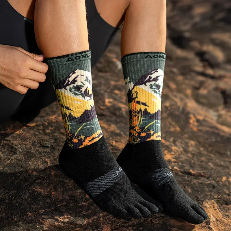 Calcetines Deportivos AONIJIE con Tecnología COOLMAX | 5 Dedos