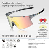 Lentes de Running / Ciclismo  Premium - Road to Sky — 3 en uno (Fotocromática, Polarizada, Nocturna)
