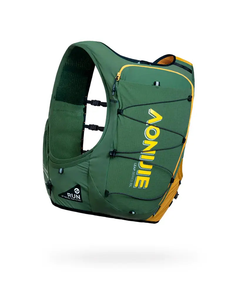 Mochila para Trail Running 10L - Verde / Amarillo + ¡ENVÍO 🚚 GRATIS!