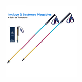 Bastones de Trekking y Trail Running Aonijie (1 par) - Aleación de Aluminio - Plegables - Vertical Z + ¡ENVÍO 🚚 GRATIS!