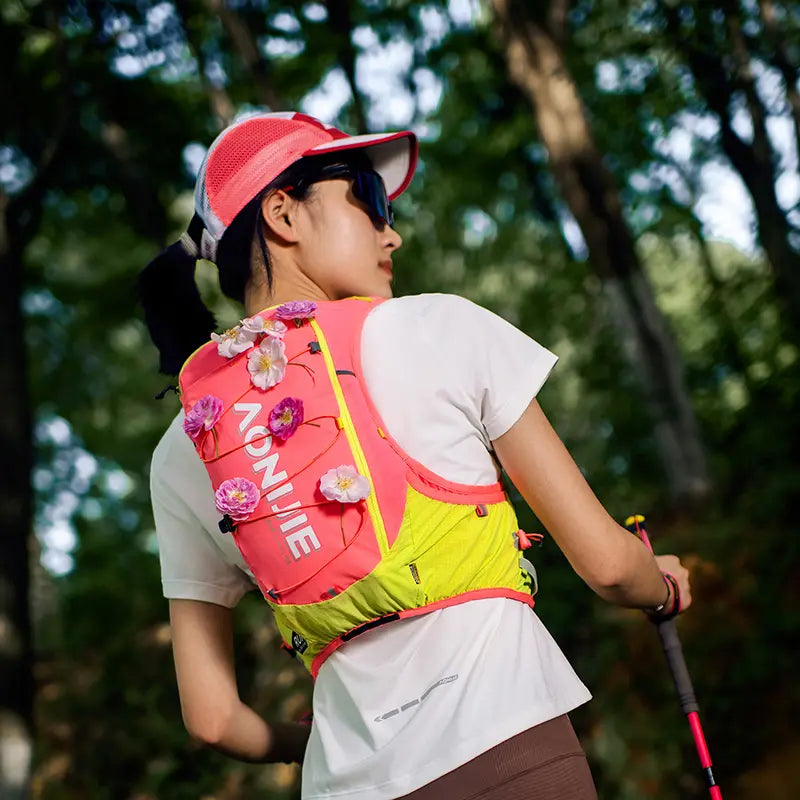 Mochila para Trail Running 10L - Rosa/Fluorescente+ ¡ENVÍO 🚚 GRATIS!