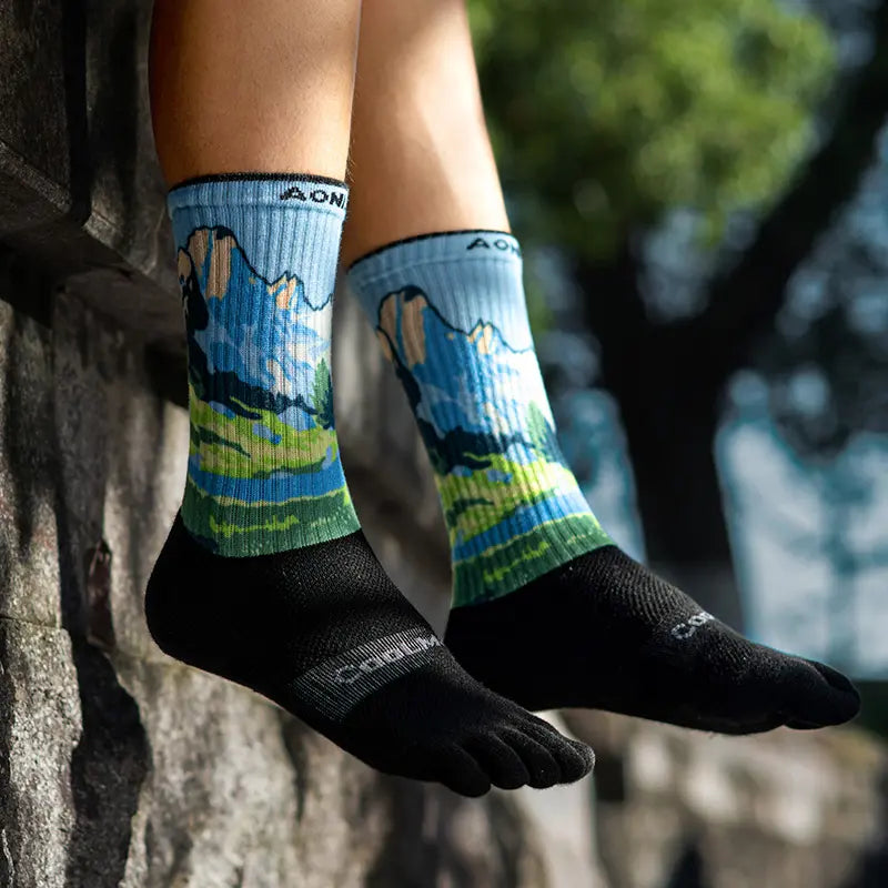 Calcetines Deportivos AONIJIE con Tecnología COOLMAX | 5 Dedos